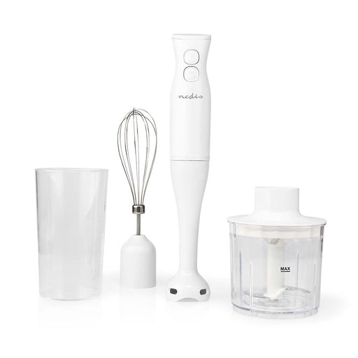 Nedis Hand Blender - 400 W, Speed settings: 2-Speed Setting, Chopper, Chopper - White