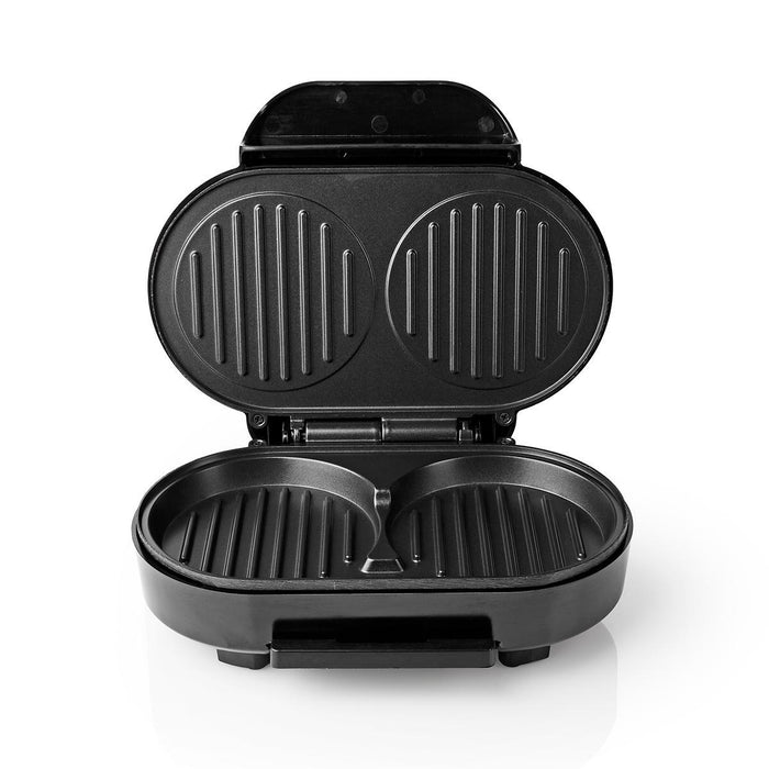 Nedis Hamburger Maker - 1000 W, 23.5 x 10.5 cm, Automatic temperature control, Automatic temperature control - Metal / Plastic