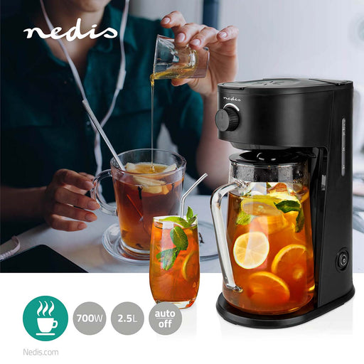 Nedis Coffee Maker - Ice Coffee / Ice Tea, 2.5 l, 6 Cups, 6 Cups - Black