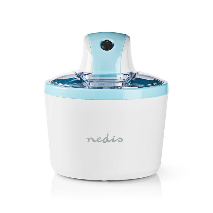 Nedis Ice Cream Maker - 1.2 l - Blue / White - Aluminium / Plastic, 