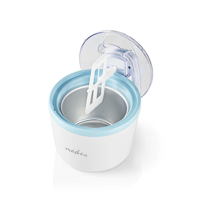 Nedis Ice Cream Maker - 1.2 l - Blue / White - Aluminium / Plastic, 