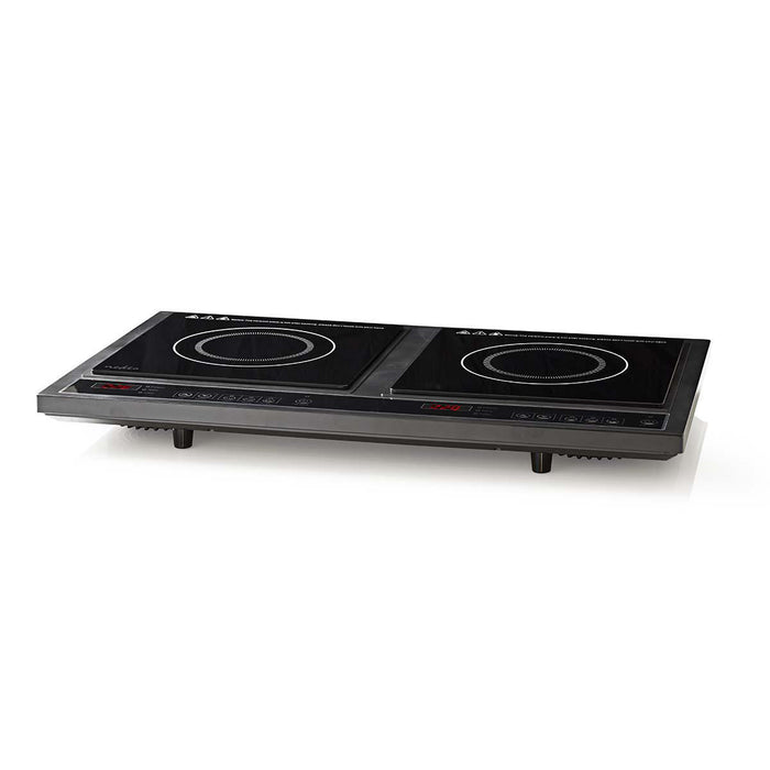 Nedis Induction Cooker - Cooking zones: 2, 3400 W, Overheating protection, Child lock - LCD display