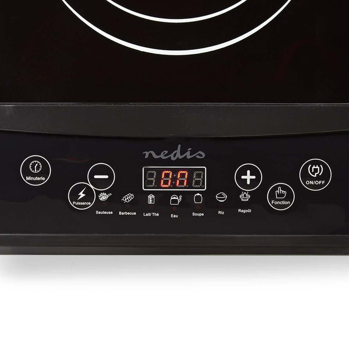 Nedis Induction Cooker - Cooking zones: 1, 2000 W, Overheating protection, Child lock - LCD display