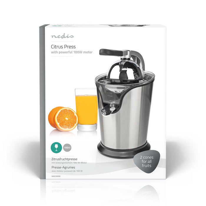 Nedis Citrus Press - 100 W - Aluminium / Black, 