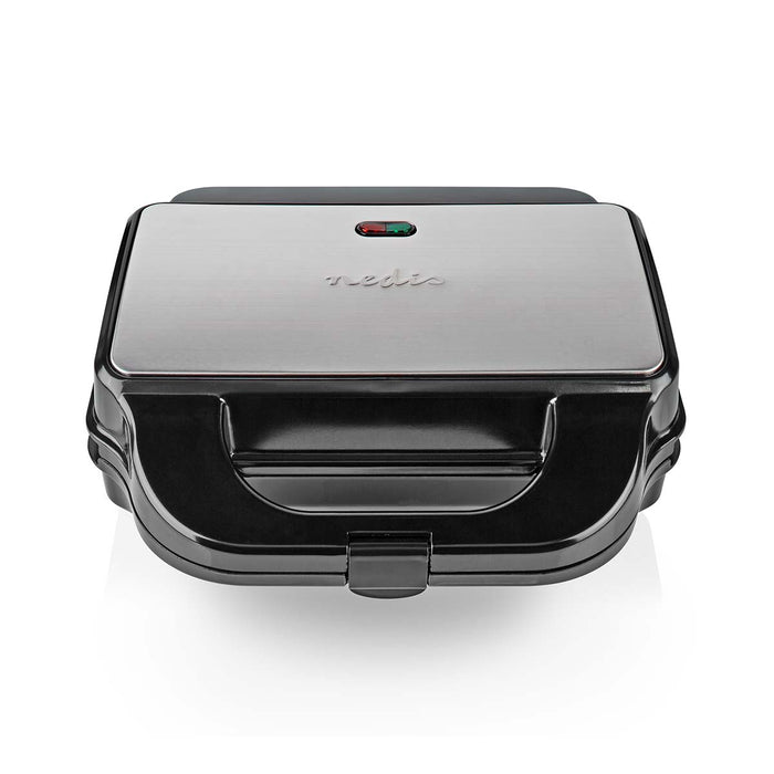 Nedis Multi Grill - Grill / Sandwich / Waffle, 900 W, 28 x 15 cm, Automatic temperature control - Plastic / Stainless Steel