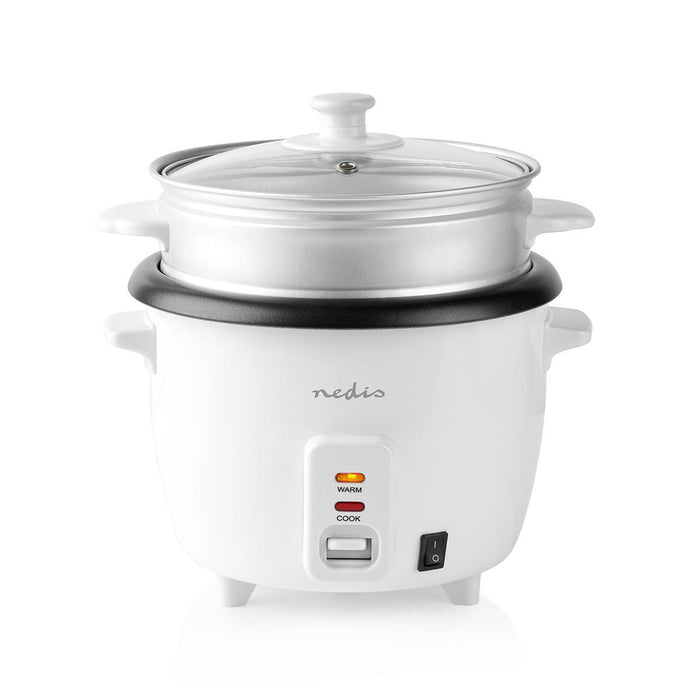 Nedis Rice Cooker - 1.0 l, 400 W, Aluminum Steamer, Removable bowl - Auto shut-off