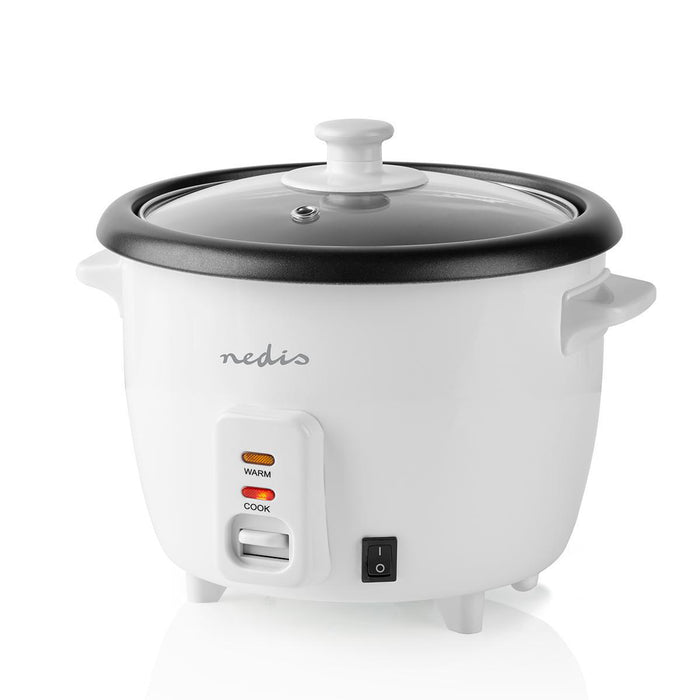 Nedis Rice Cooker - 1.0 l, 400 W, Aluminum Steamer, Removable bowl - Auto shut-off