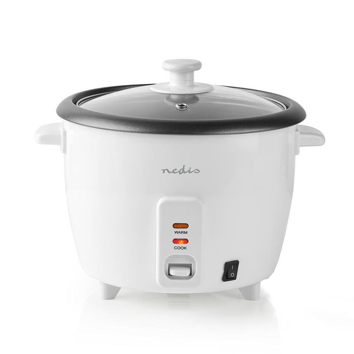 Nedis Rice Cooker - 1.5 l, 500 W, Aluminum Steamer, Removable bowl - Auto shut-off