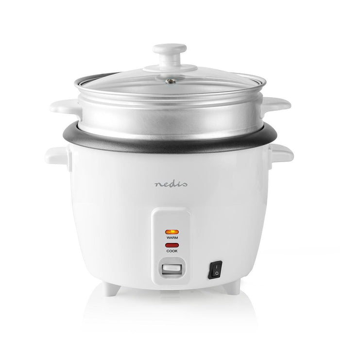 Nedis Rice Cooker - 1.5 l, 500 W, Aluminum Steamer, Removable bowl - Auto shut-off