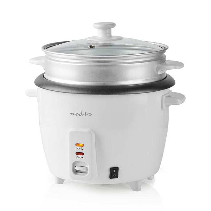 Nedis Rice Cooker - 1.5 l, 500 W, Aluminum Steamer, Removable bowl - Auto shut-off