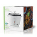 Nedis Rice Cooker - 1.5 l, 500 W, Aluminum Steamer, Removable bowl - Auto shut-off