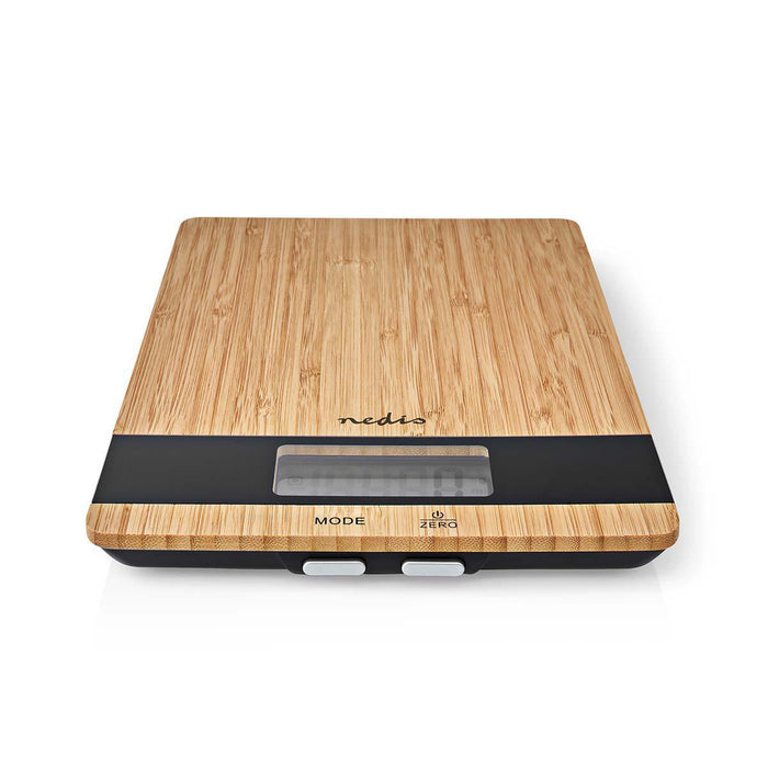 Nedis Kitchen Scales - Digital - Plastic / Wood - Brown, 