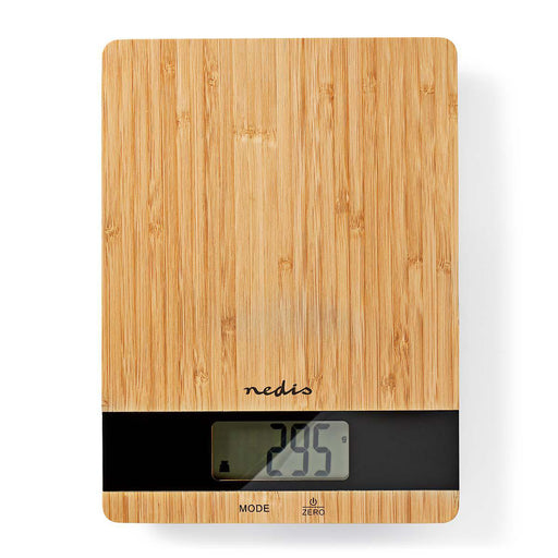 Nedis Kitchen Scales - Digital - Plastic / Wood - Brown, 