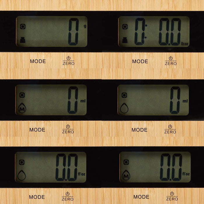 Nedis Kitchen Scales - Digital - Plastic / Wood - Brown, 