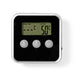 Nedis Meat Thermometer - Alarm / Timer, LCD Display, 0 - 250 °C, 0 - 250 °C - Black / Silver