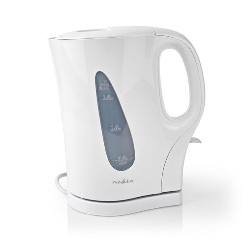 Nedis Electric Kettle - 1.7 l, Plastic, White, Strix® controller - Boil-dry protection