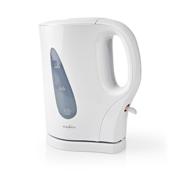 Nedis Electric Kettle - 1.7 l, Plastic, White, Strix® controller - Boil-dry protection