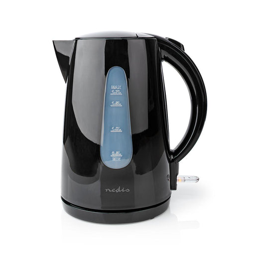 Nedis Electric Kettle - 1.7 l, Plastic, Black, Strix® controller - Boil-dry protection