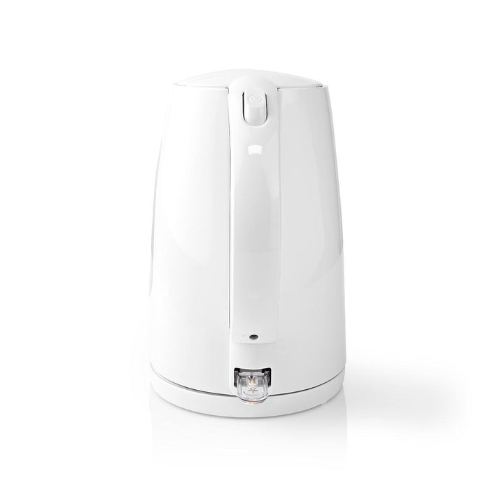 Nedis Electric Kettle - 1.7 l, Plastic, White, Strix® controller - Boil-dry protection