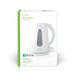 Nedis Electric Kettle - 1.7 l, Plastic, White, Strix® controller - Boil-dry protection