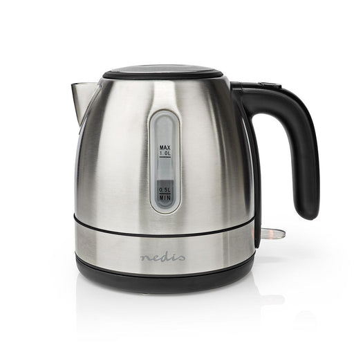 Nedis Electric Kettle - 1.0 l, Stainless Steel, Aluminium, Strix® controller - Boil-dry protection