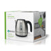 Nedis Electric Kettle - 1.0 l, Stainless Steel, Aluminium, Strix® controller - Boil-dry protection