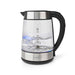 Nedis Electric Kettle - 1.7 l, Glass, Transparent, Strix® controller - Boil-dry protection