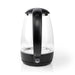 Nedis Electric Kettle - 1,7 l, Glass, Black, Strix® controller - Boil-dry protection