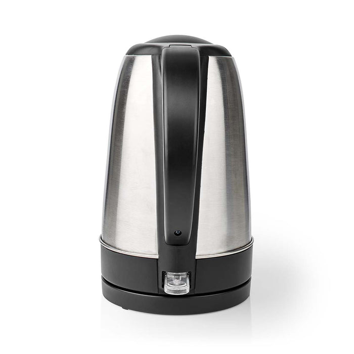 Nedis Electric Kettle - 1.7 l, Stainless Steel, Aluminium / Black, Strix® controller - Boil-dry protection