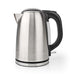 Nedis Electric Kettle - 1.7 l, Stainless Steel, Black / Silver, Strix® controller - Boil-dry protection