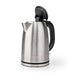 Nedis Electric Kettle - 1.7 l, Stainless Steel, Black / Silver, Strix® controller - Boil-dry protection