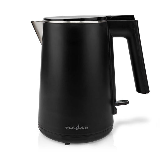 Nedis Electric Kettle - 1.0 l, Plastic, Black, Strix® controller - Boil-dry protection