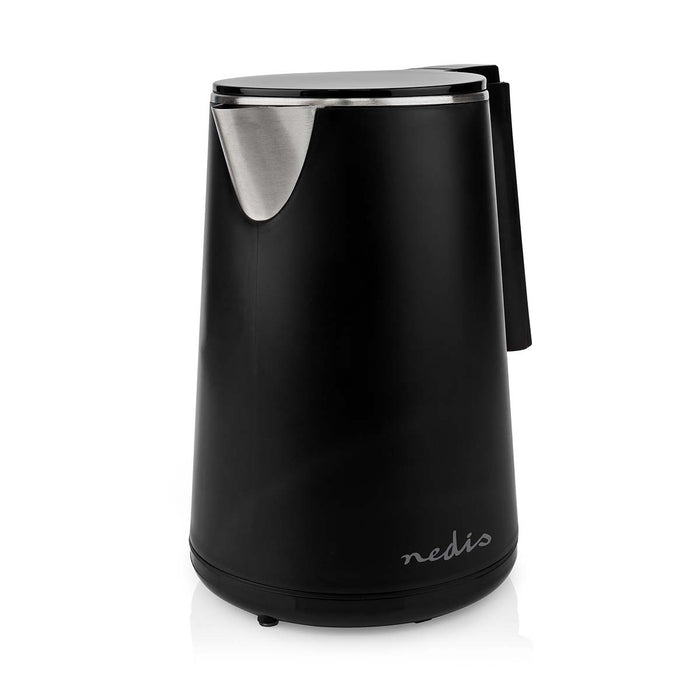 Nedis Electric Kettle - 1.0 l, Plastic, Black, Strix® controller - Boil-dry protection