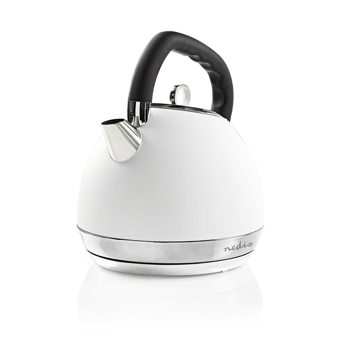 Nedis Electric Kettle - 1.8 l, Soft-Touch, White, Strix® controller - Boil-dry protection