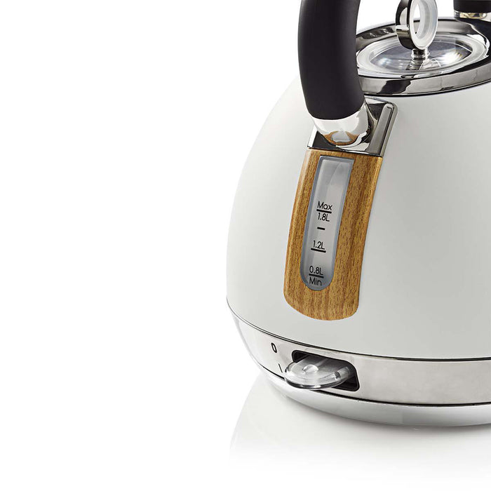 Nedis Electric Kettle - 1.8 l, Soft-Touch, White, Strix® controller - Boil-dry protection