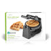 Nedis Waffle Maker - Belgian waffles, 17 cm, 1000 W, Automatic temperature control - ABS / Stainless Steel