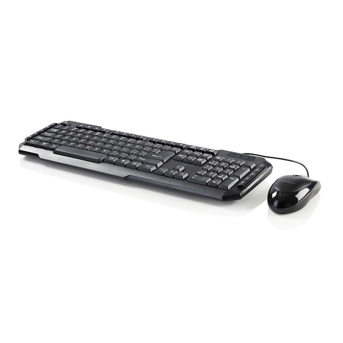 Nedis Mouse and Keyboard Set - Wired, Mouse and keyboard connection: USB, 800 dpi, US International - US Layout