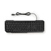 Nedis Wired Keyboard - Wired, Multimedia, US International, US Layout - Numeric keypad