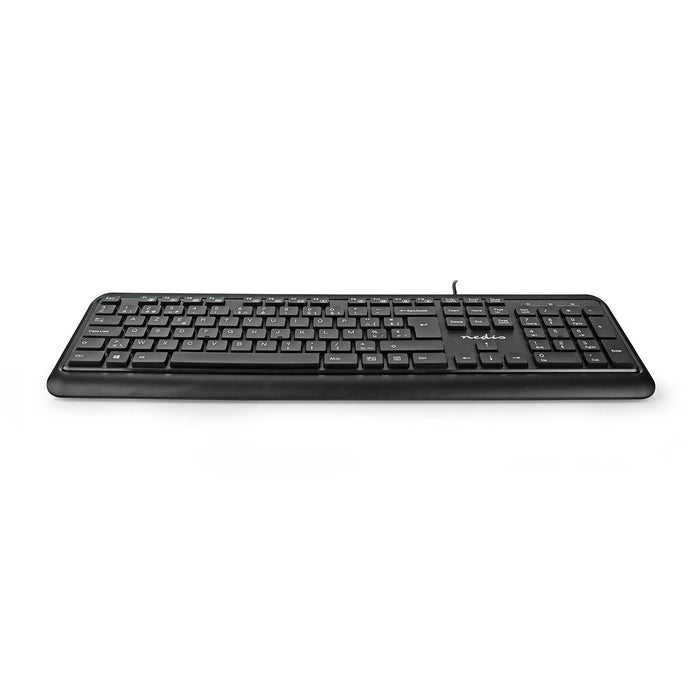 Nedis Wired Keyboard - USB-A, Multimedia, AZERTY, BE Layout - Numeric keypad