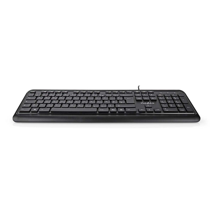 Nedis Wired Keyboard - USB-A, Multimedia, AZERTY, FR Layout - Numeric keypad