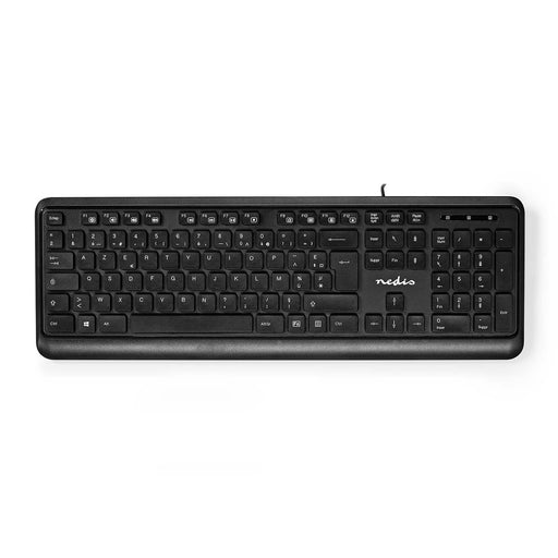 Nedis Wired Keyboard - USB-A, Multimedia, AZERTY, FR Layout - Numeric keypad