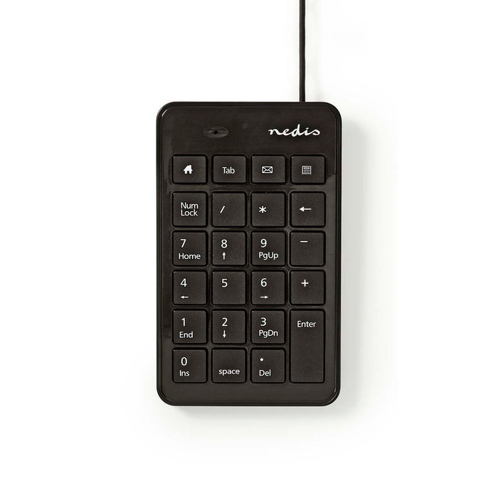 Nedis Wired Keyboard - USB-A, Office, Single-Handed, Numeric - Numeric keypad