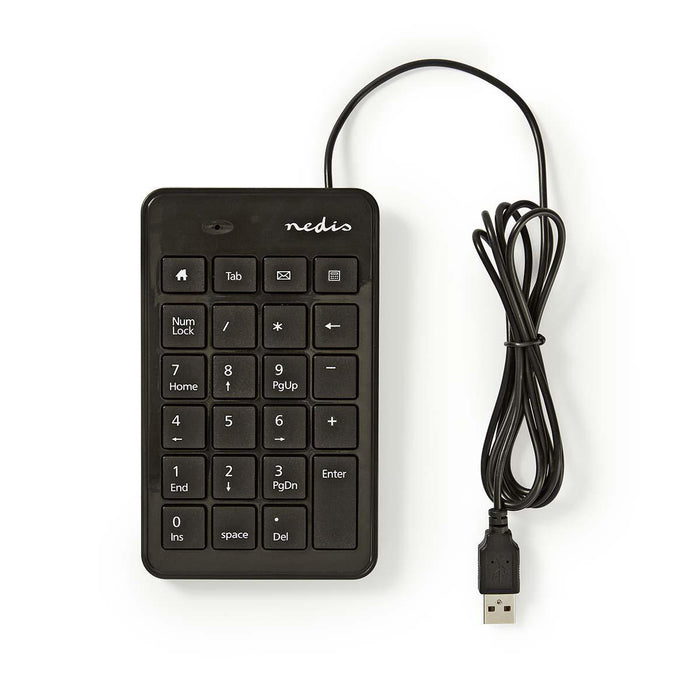 Nedis Wired Keyboard - USB-A, Office, Single-Handed, Numeric - Numeric keypad