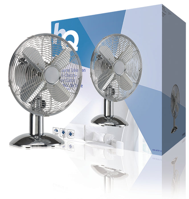 HQ Table Fan 12" 35 W Chrome Silver