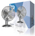 HQ Table Fan 12" 35 W Chrome Silver