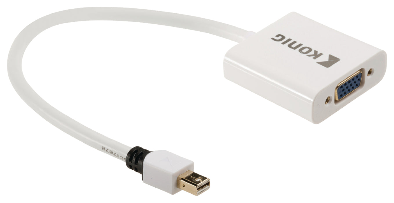 KÃ¶nig Mini DisplayPort Cable Mini DisplayPort Male - VGA Female 0.20 m White