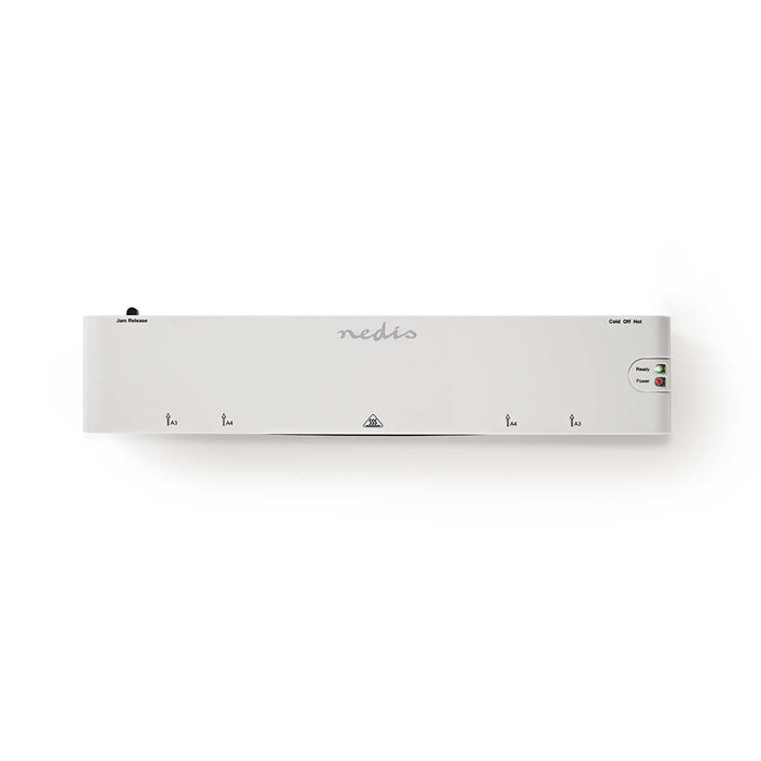 Nedis Laminator - Hot & Cold, A3, 300 mm/min, Mains Powered - White