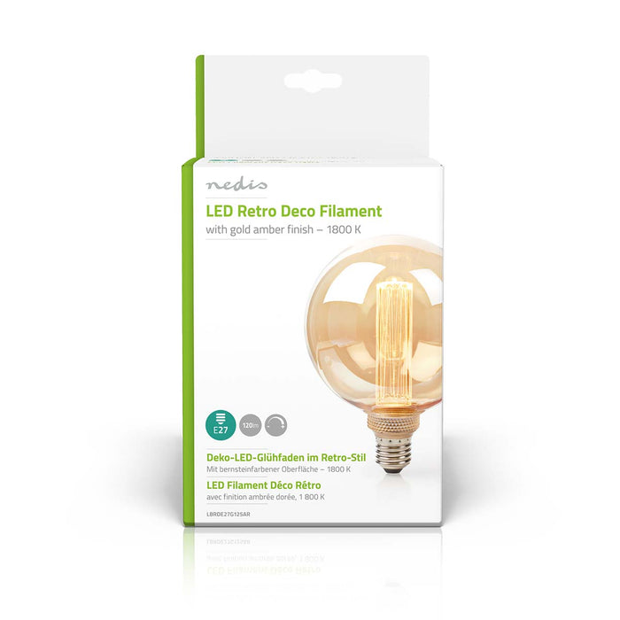 Nedis LED Filament Bulb E27 - G125, 3.5 W, 120 lm, Retro Style - 1 pcs