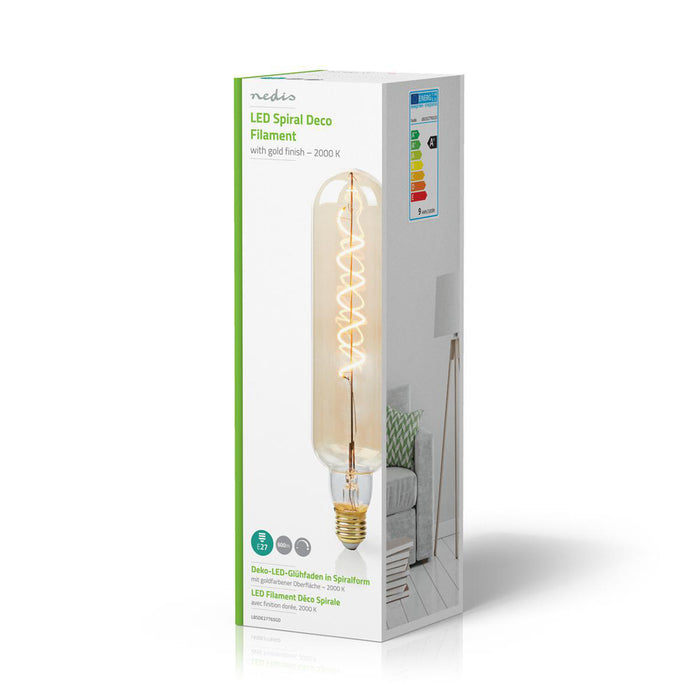 Nedis LED Filament Bulb E27 - T65, 8.5 W, 600 lm, Retro Style - 1 pcs