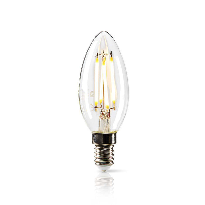 Nedis LED Filament Bulb E14 - Candle, 4.8 W, 470 lm, 1 pcs - Clear